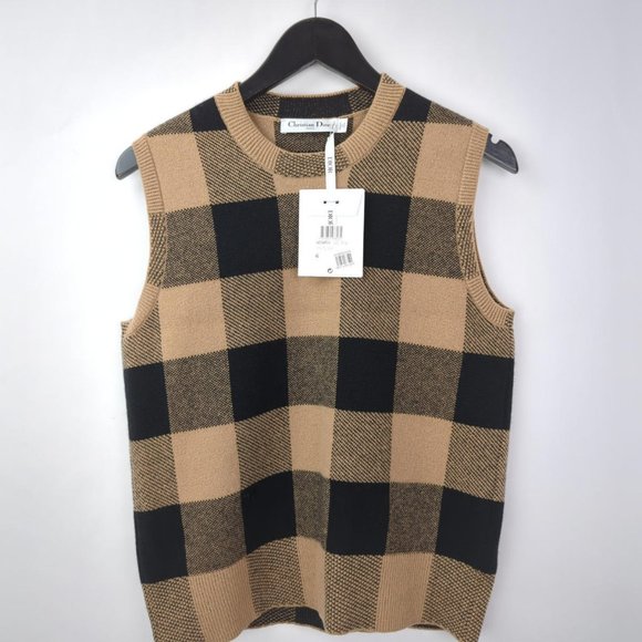 [SOLD] NWT CHRISTIAN DIOR Womens Sz 8 2-PIECE SET Cashmere Sweater Vest Cardigan - Picture 3 of 15
